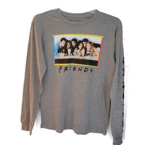 Gray Long Sleeve Unisex Medium FRIENDS T Shirt Retro